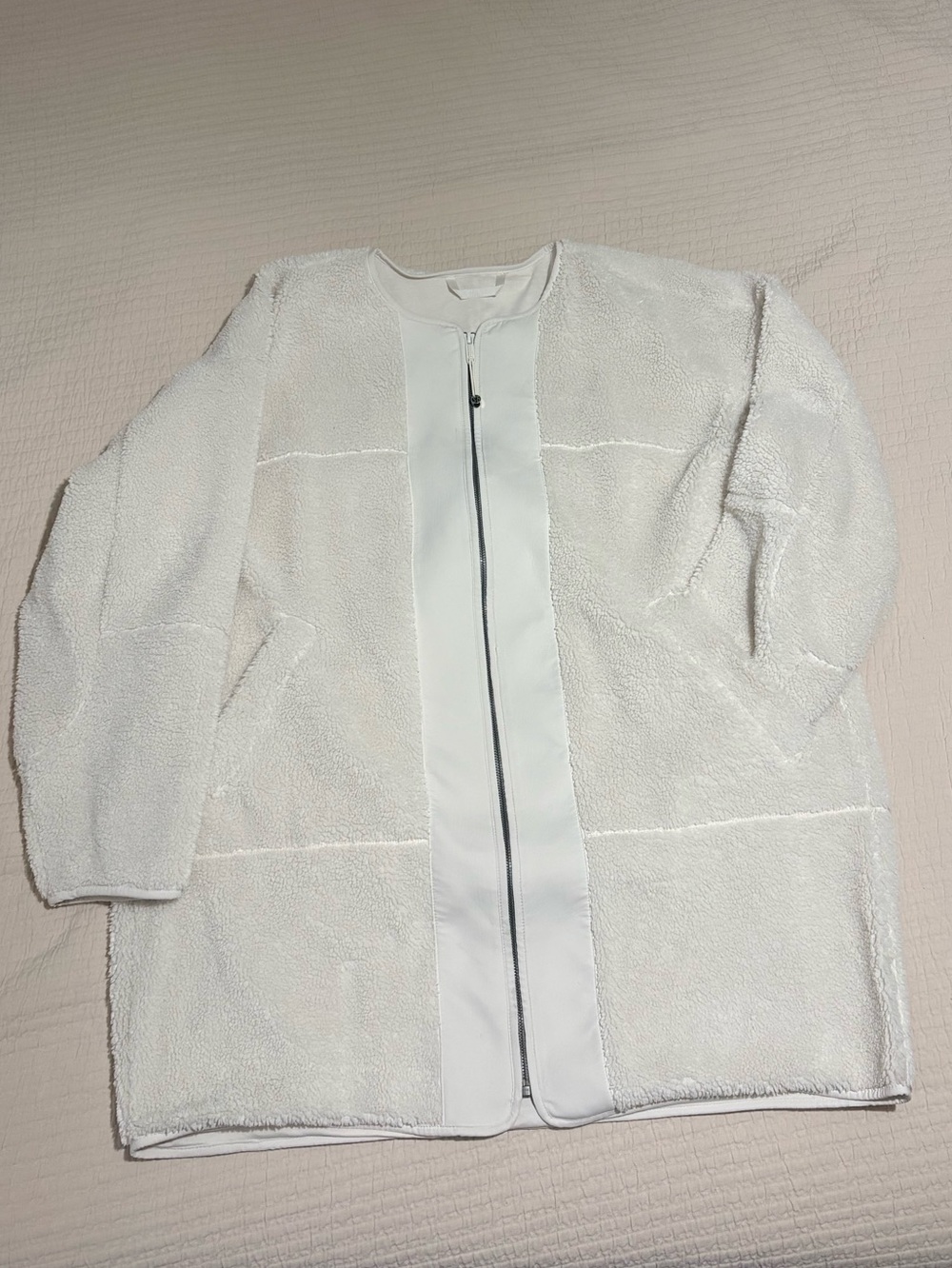 Women’s lululemon White Zip-Front Teddy Coat